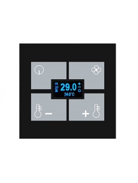 Termostato e Umidostato KNX per scatola 502 Nero BX-F-QBTU