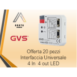 In_Super_knx - Offerta interfacce universali KNX 4 ingressi 4 uscite LED pacchetto da 20 pezzi