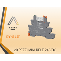 Mini_20_24vdc Offerta mini rele 24 vdc con zoccolo barra DIN spessore 6 mm 