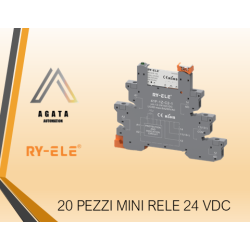 Mini_20_24vdc Offerta mini rele 24 vdc con zoccolo barra DIN spessore 6 mm