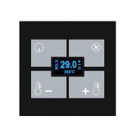 Termostato e Umidostato KNX per scatola 502 Nero BX-F-QBTU