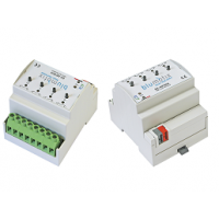 BX-MFB04 Attuatore di uscita 4 uscite binarie, 2 uscite tapparella o 1 uscite fancoil