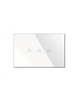 Pulsantiera KNX Kristal 3 Comandi Rettangolare Bianca BX-R03W