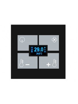 BX-F-QBTU KNX Black Thermostat and Humidistat for 502 box 