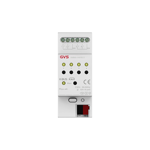 AMMA 04/06.S Attuatore multifunzione KNX 4CH 6A