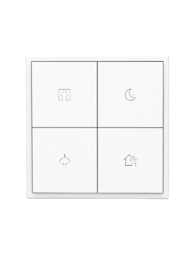 White KNX TILE 4-button panel HDL-M/PT4RA.1-W