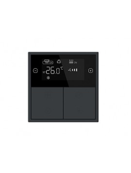 HDL-M/PTOL6.1-B TILE Thermostat KNX + BCU and Frame Black Color