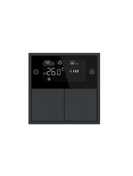 HDL-M/PTOL6.1-B TILE Thermostat KNX + BCU and Frame Black Color