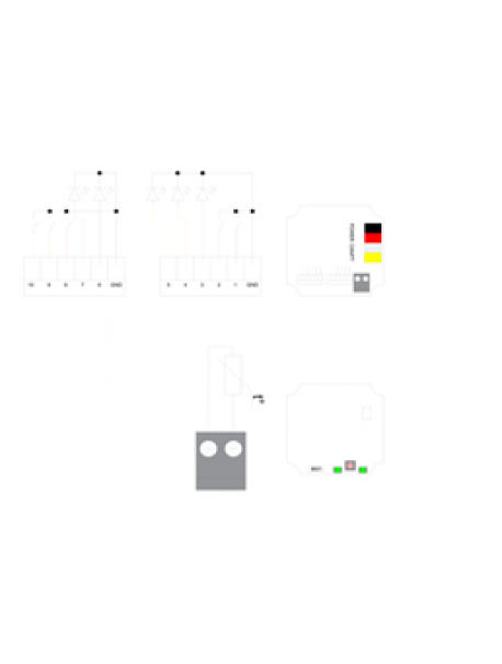 CAN-UIO10 CANx 10 x Push-button inputs / 1 x PT1000 sensor input / Thermostat 