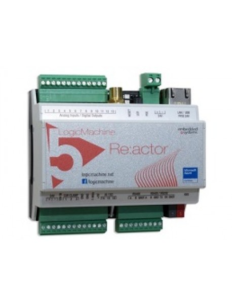 LM5p2-RIO3LTE Logic machine 18 I/O, KNX, 1 RS485, 1RS485/232, 2 analog output, 1 WIRE and LTE module
