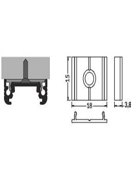 X Gancio di sostegno alluminio (2pz)