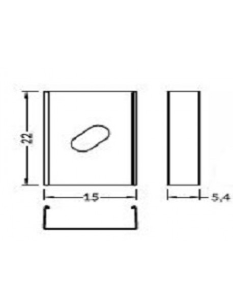 S Flexible mounting plate inox (2pcs)