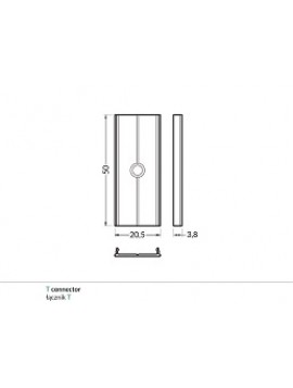 T Gancio di sostegno alluminio (2pz) 