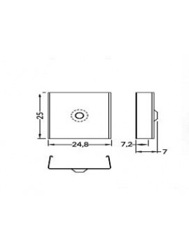 U7 cone Flexible mounting plate inox (2Pz)