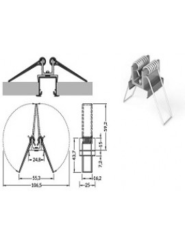 U7 Spring mounting plate inox (2Pcs)