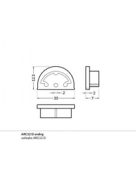 ARC12 D ending silver (2pcs)