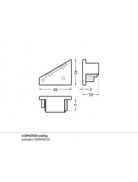 CORNER10 Chiusura anodizzata (2pz)