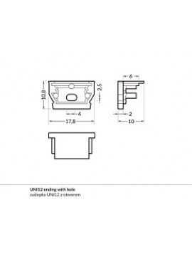 UNI12 ending silver (2pcs)