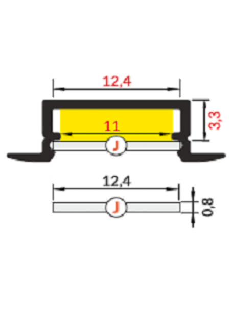 BEGTIN12 Profile Anodized 2 Meters