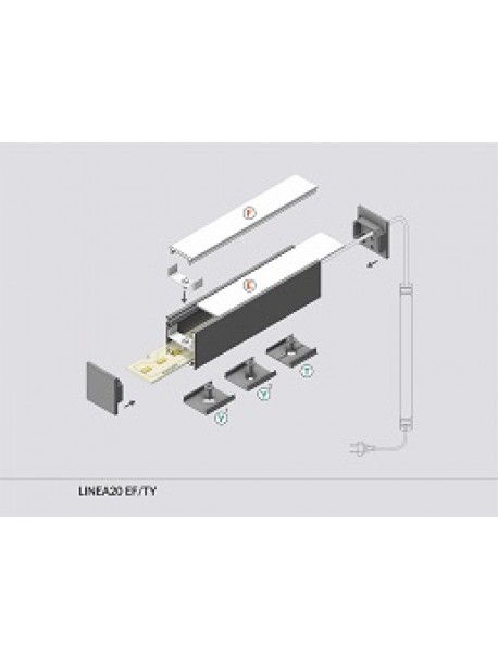 LINEA20 Profile white 2 Meter (C1020001)