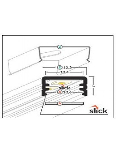 SLIM8 Profilo Anodizzato 2 Metri (89030020)