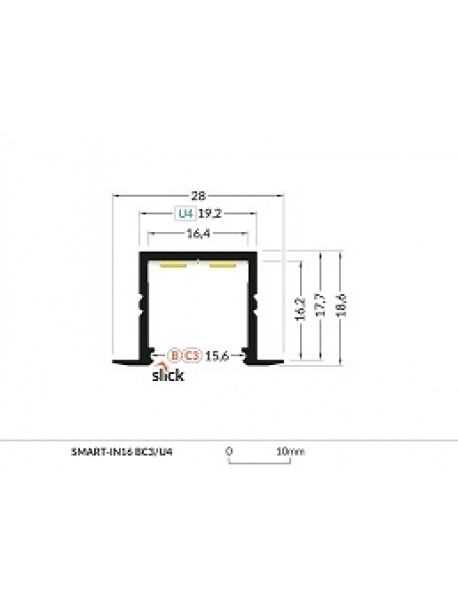 SMART-IN16 Profile Anodized 2 Meters (F6000220)