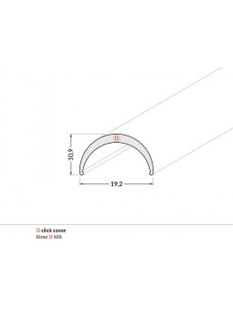 Slide cover Type D White 2 meters