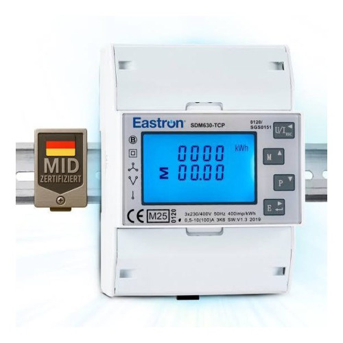 SDM630-TCP-MID Energy Meter inserzione diretta (63A) Modbus TCP