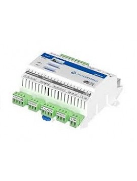 RAC18-IP Freely programmable controller with 4UI, 4DI, 5DO, 3AO, 2TO, 1xRS485, 1xUSB and 2 protected Ethernet ports. Power supply 24 V AC/DC